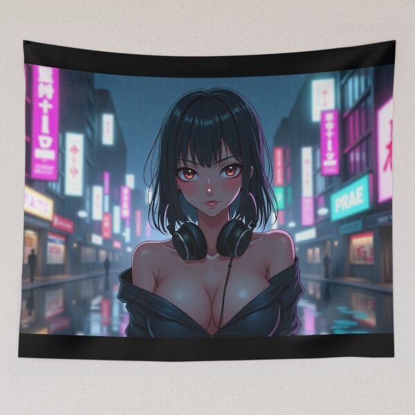 Item preview, Phonk Beats and Cyberpunk Streets Girl designed and sold by brendanre.