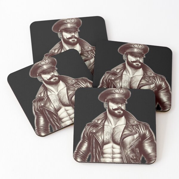 Item preview, Vintage Leather Daddy German Miltary Leather Pride Graphic Design designed and sold by ItsAKinkThing.