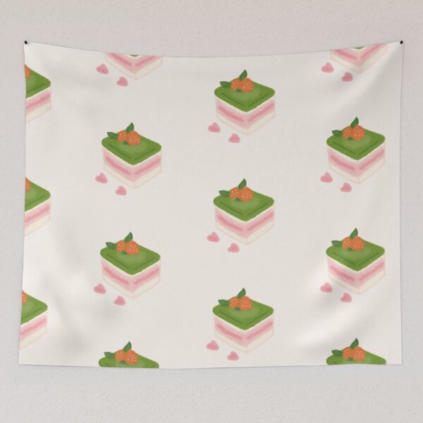 Item preview, Matcha strawberry c a k e designed and sold by beadbreadstudio.