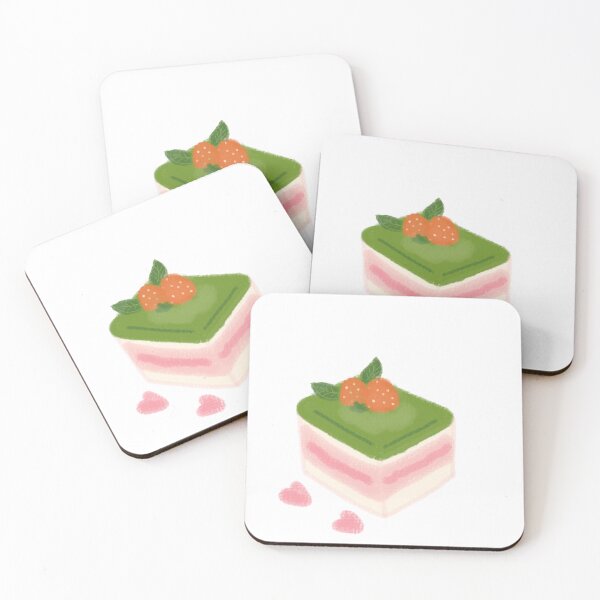 Item preview, Matcha strawberry c a k e designed and sold by beadbreadstudio.