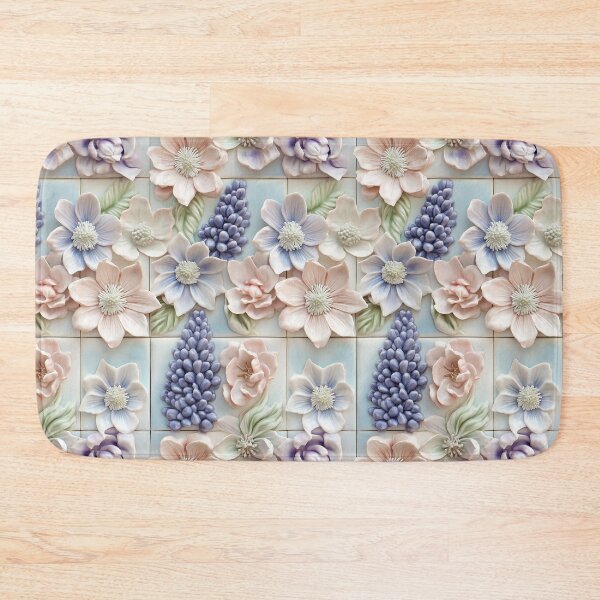 Item preview, Floral 3D Ceramic Tiles – Artistic & Detailed (5/144) designed and sold by sabantha.
