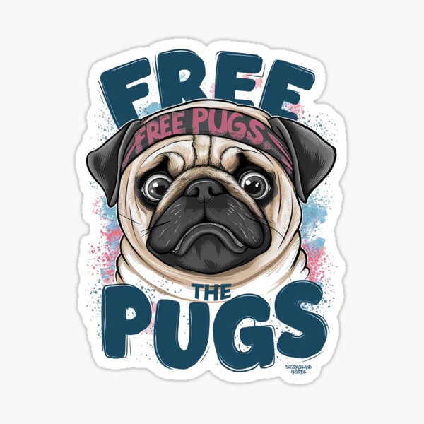 Free the Pugs Sticker