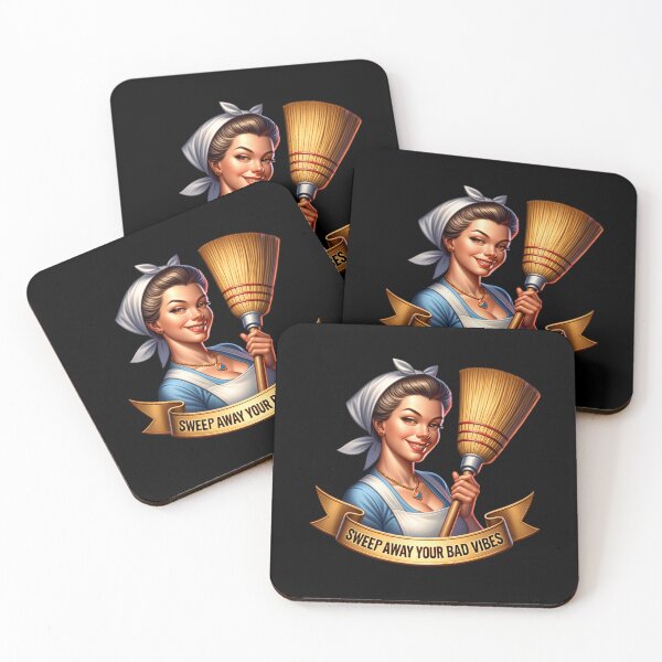 Item preview, Retro Housewife, sweep away your bad vibes designed and sold by artedigital99.