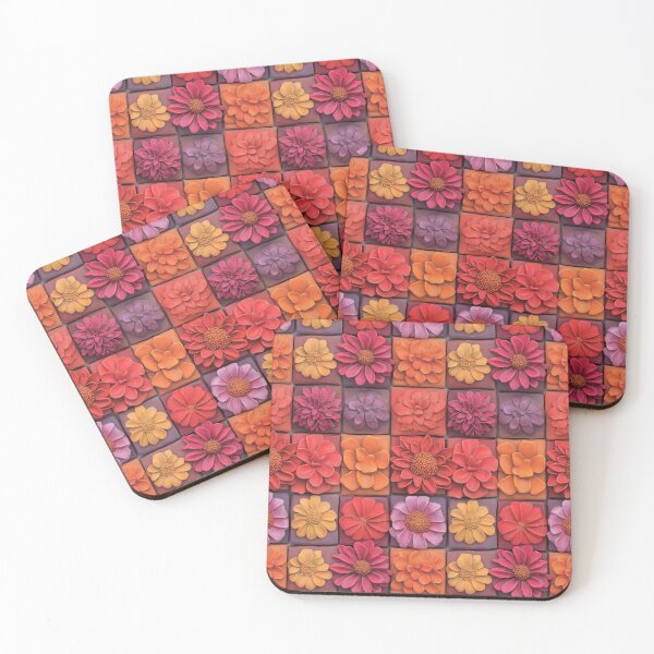 Item preview, Floral 3D Ceramic Tiles – Artistic & Detailed (10/144) designed and sold by sabantha.
