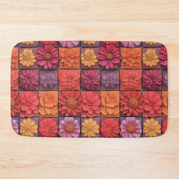 Item preview, Floral 3D Ceramic Tiles – Artistic & Detailed (10/144) designed and sold by sabantha.