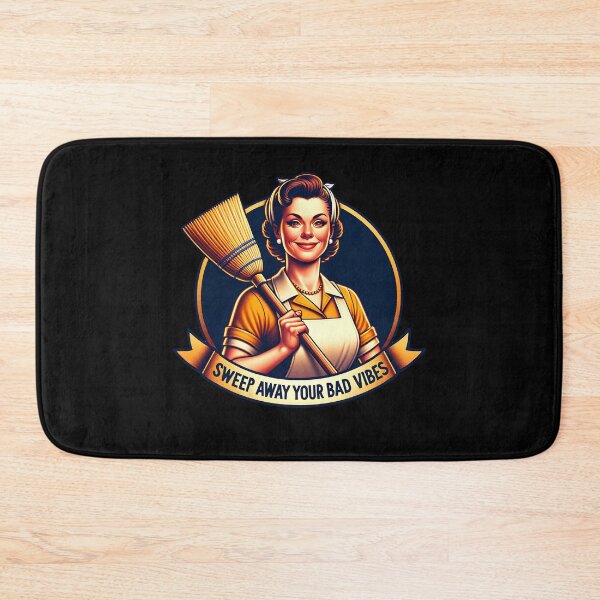 Item preview, Retro Housewife, sweep away your bad vibes designed and sold by artedigital99.