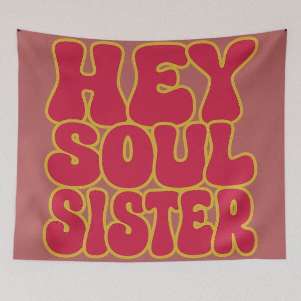 Item preview, Hey Soul Sister - Colorful Nostalgia - Bold Retro Typography designed and sold by FaeryNuff.