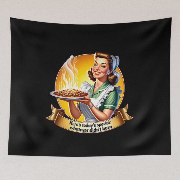 Item preview, Retro Housewife, here's today's special: whatever didn't burn designed and sold by artedigital99.