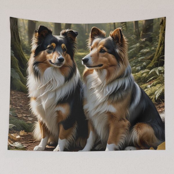 Item preview, Shelties On a Forest Path designed and sold by Wags & Tails.