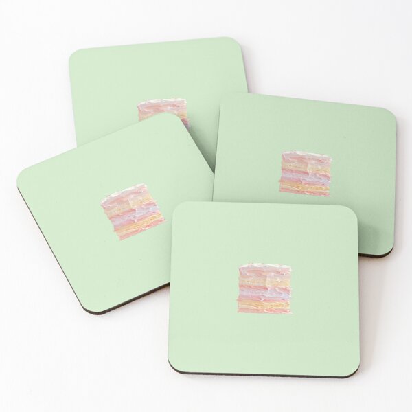 Item preview, Pastel Layered Cream Cake on Mint designed and sold by mallardpark.