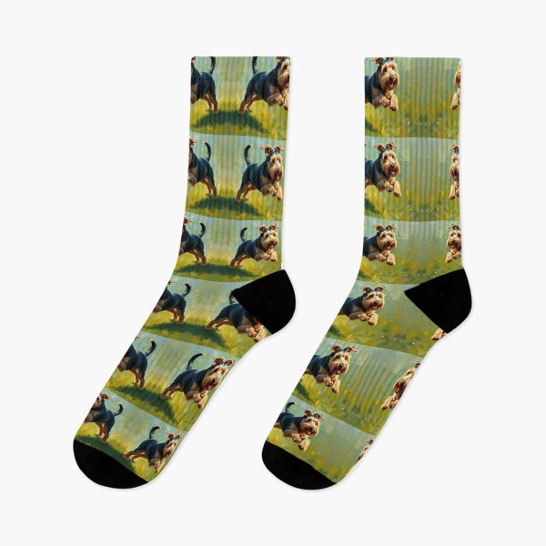 Item preview, Airedale Terrier Dog Oil Painting Style Pet Lover designed and sold by kakarikihill.