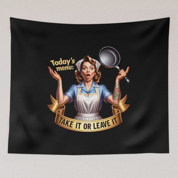 Item preview, Retro Housewife: Today's Menu: Take it or leave it.  designed and sold by artedigital99.