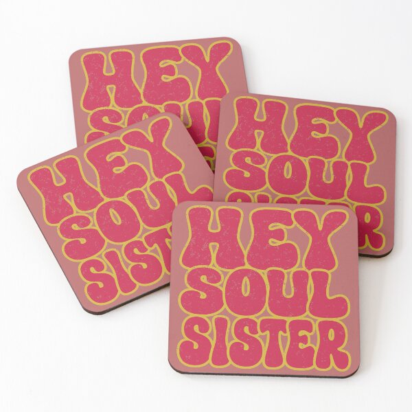 Item preview, Hey Soul Sister - Colorful Nostalgia - Bold Retro Typography - Distressed designed and sold by FaeryNuff.