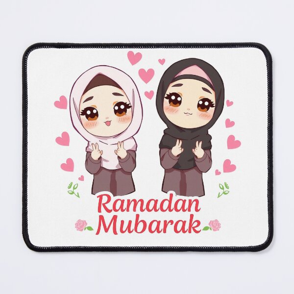 Item preview, two cute girls ramadan mubarak designed and sold by svarupa.