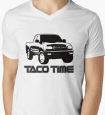 Camiseta de cuello en V Taco Time- Toyota Tacoma 1st Gen