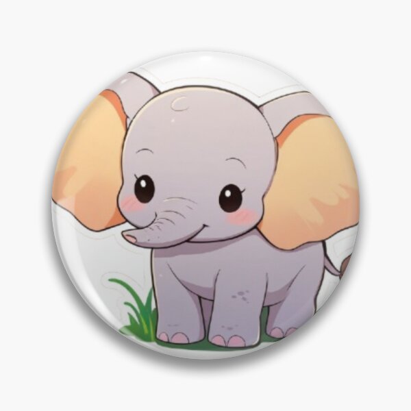 Item preview, Cute Kawaii Baby Elephant designed and sold by Wildtastic .