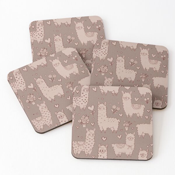 Item preview, Warm Taupe Alpaca Pattern – Hand-Drawn Seamless Design designed and sold by Lacritsa .