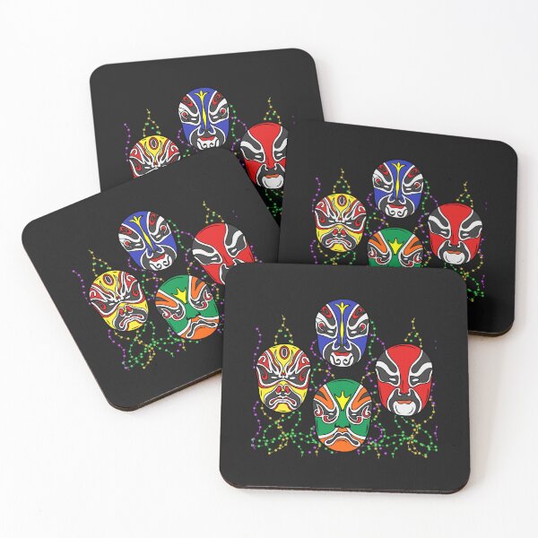 Item preview, A collection of 4 traditional Chinese opera masks. designed and sold by Wantanadesign.