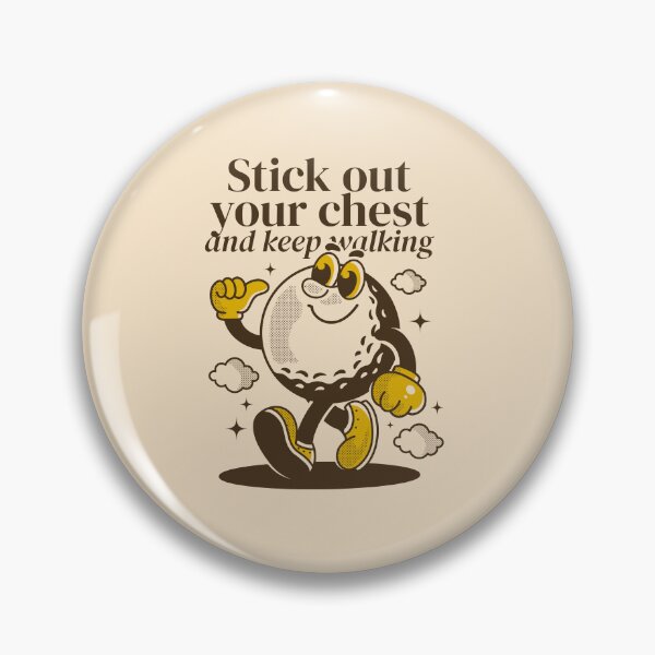 Item preview, Walking Golf ball character. Stick your chest and keep walking designed and sold by adipra.