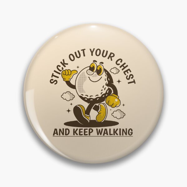 Item preview, Walking Golf ball character. Stick your chest and keep walking designed and sold by adipra.