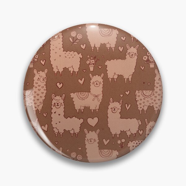 Item preview, Chocolate Brown Alpaca Pattern – Hand-Drawn Seamless Design designed and sold by Lacritsa .