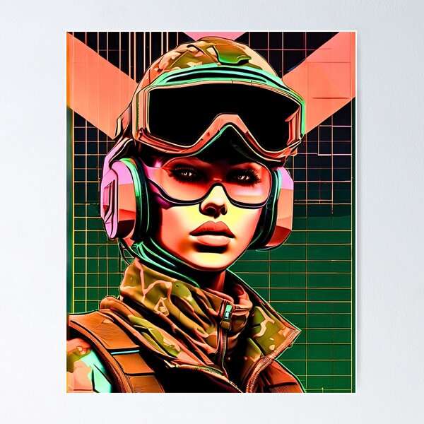 Item preview, Green And Orange Graphic Retrowave Camo Desertpunk Camouflage Fusion designed and sold by CamouflageLab.