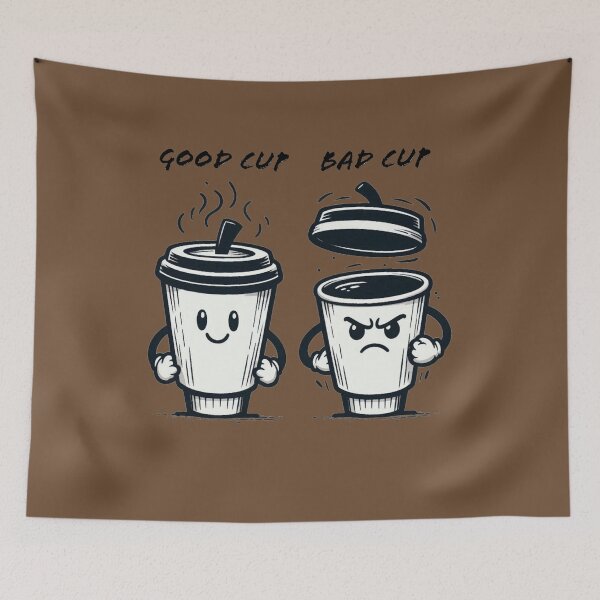 Item preview, GOOD CUP  BAD CUP COFFEE FRENEMIES designed and sold by MCKYmouse.