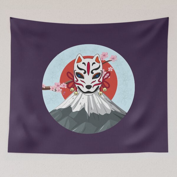 Item preview, A traditional Japanese kitsune (fox) mask. designed and sold by Wantanadesign.