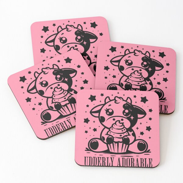 Item preview, Udderly adorable - cute cartoon cow designed and sold by EvergreenWhimsy.