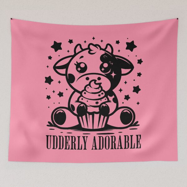 Item preview, Udderly adorable - cute cartoon cow designed and sold by EvergreenWhimsy.