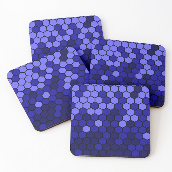 Item preview, Blue Hexagons designed and sold by BubblingStatic.