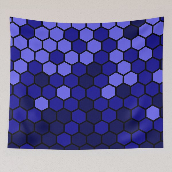 Item preview, Blue Hexagons designed and sold by BubblingStatic.
