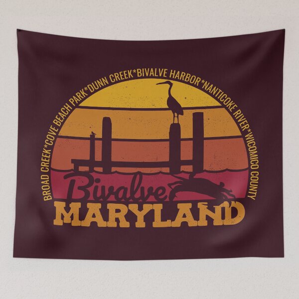 Item preview, Bivalve Maryland Sunset Retro Local Pride Logo designed and sold by CRHPOD20.