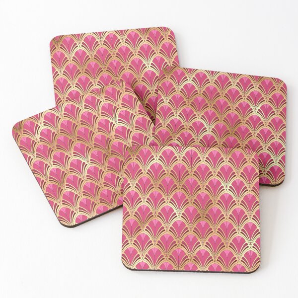Item preview, Art Deco Romantic Red, Pink And Golden-Hues Pattern designed and sold by DEC02.