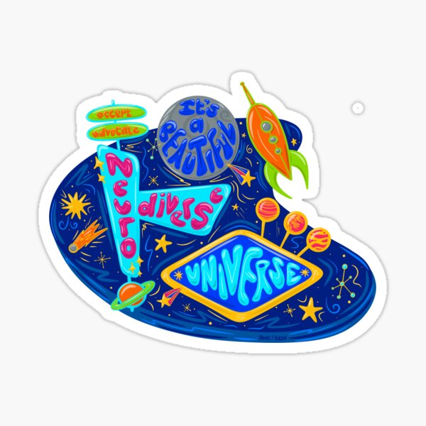 Item preview, Neurodiverse Universe: Autism Acceptance designed and sold by houseofburton.