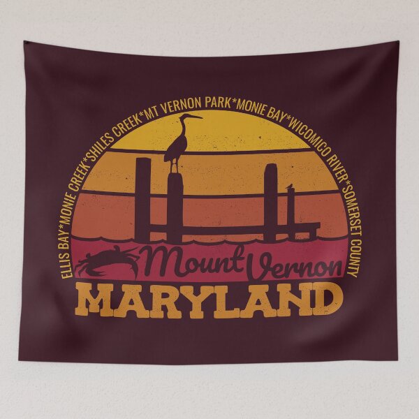 Item preview, Mount Vernon Maryland Sunset Retro Local Pride Logo designed and sold by CRHPOD20.