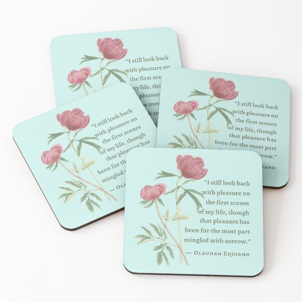 Item preview, Copy of Olaudah Equiano quote:  I still look back with pleasure on the first scenes of my life, though that pleasure has been for the most part mingled with sorrow. designed and sold by artbleed.