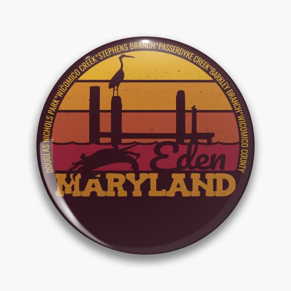 Item preview, Eden Maryland Sunset Retro Local Pride Logo designed and sold by CRHPOD20.