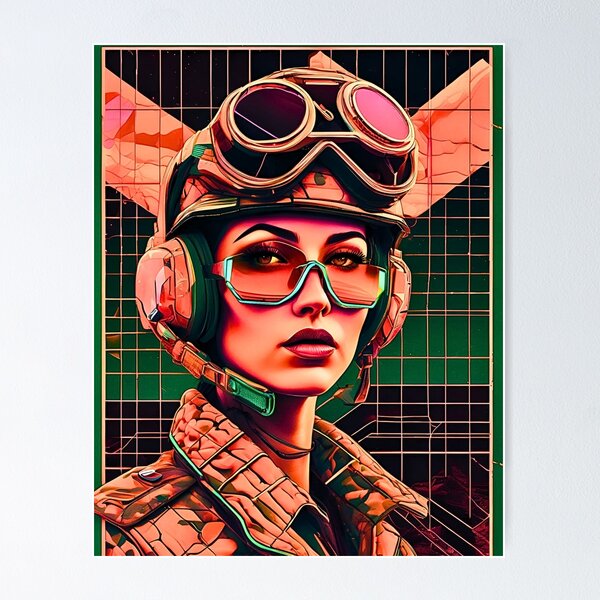 Item preview, Green And Orange Graphic Retrowave Camo Desertpunk Camouflage Fusion designed and sold by CamouflageLab.