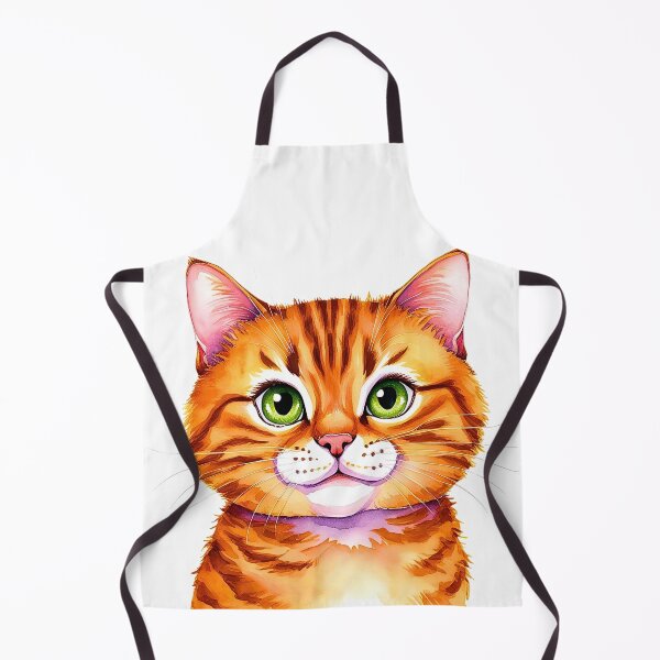 Item preview, Playful Cartoon Watercolor Orange Tabby Cat – Whimsical and Adorable Feline Art designed and sold by Fredster1966.