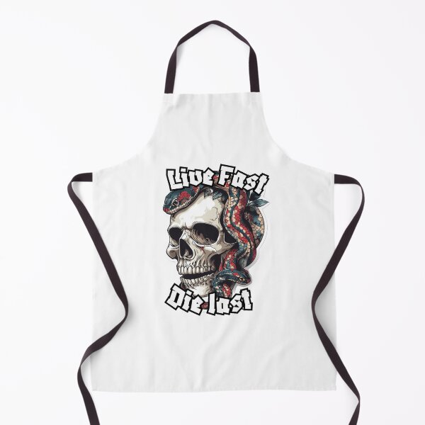 Item preview, Live fast, Die Last tattoo style design skull and snake designed and sold by HandCraftedArt.