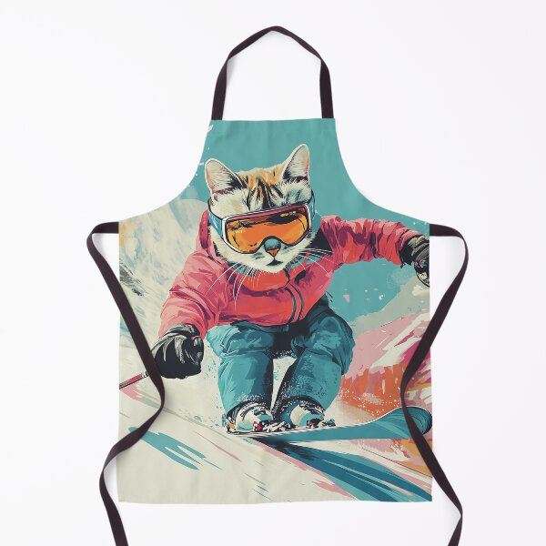 Item preview,  A cat athlete skiing in a thrilling ski suit designed and sold by ModHaven.