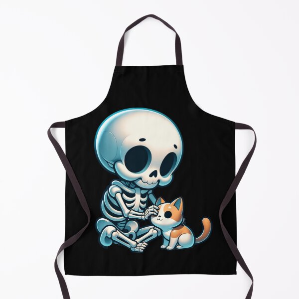 Item preview, Kawaii Skeleton Petting Adorable Kitten designed and sold by 2ndSketch.