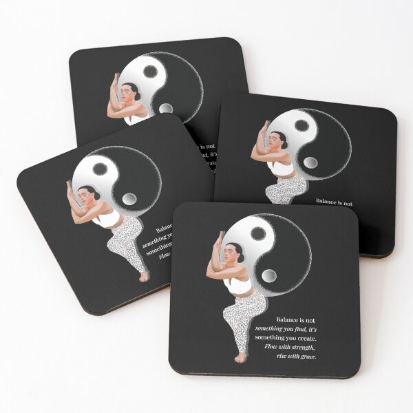 Item preview, Yin-Yang Flow: Strong Woman in Swirling Yoga Pose designed and sold by angelyara.