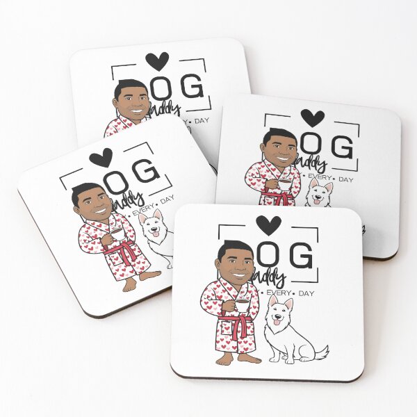 Item preview, Dog Dad All Day Every Day – Cozy Morning with a White Swiss Shepherd designed and sold by GoodyPaws.