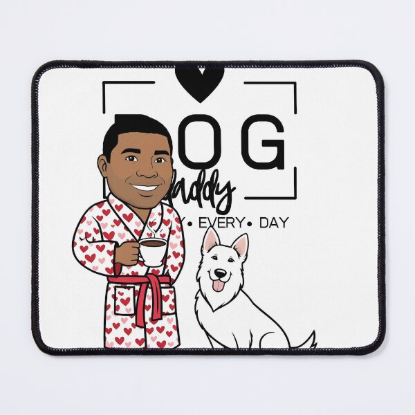 Item preview, Dog Dad All Day Every Day – Cozy Morning with a White Swiss Shepherd designed and sold by GoodyPaws.