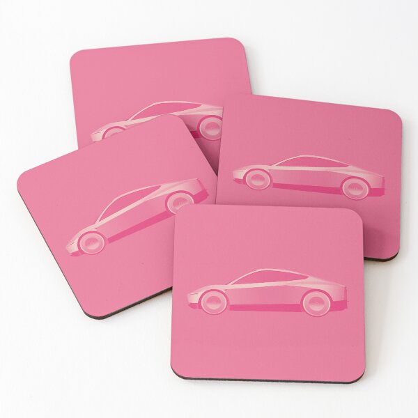 Item preview, Pink Cyber Cab / Robo taxi - tech | minimalist | tesla Stickers designed and sold by PoshPixel.