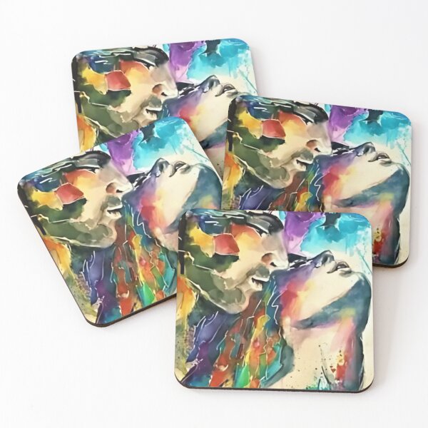 Item preview, Vibrant Abstract Painting Couple Intimacy Artwork designed and sold by Vicky021.
