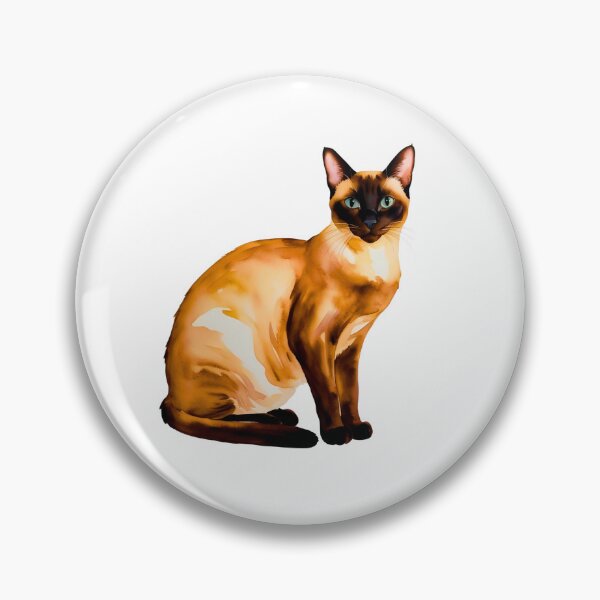 Item preview, Elegant Watercolor Siamese Cat – A Graceful Feline in Artistic Brushstrokes designed and sold by Fredster1966.