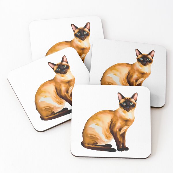 Item preview, Elegant Watercolor Siamese Cat – A Graceful Feline in Artistic Brushstrokes designed and sold by Fredster1966.